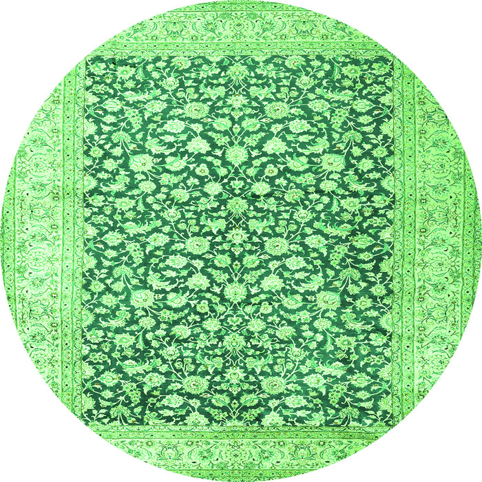 Machine Washable Persian Green Traditional Area Rugs, wshtr1263grn