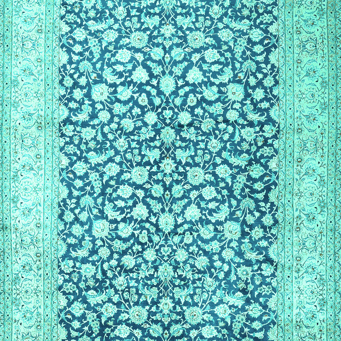 Machine Washable Persian Turquoise Traditional Area Rugs, wshtr1263turq