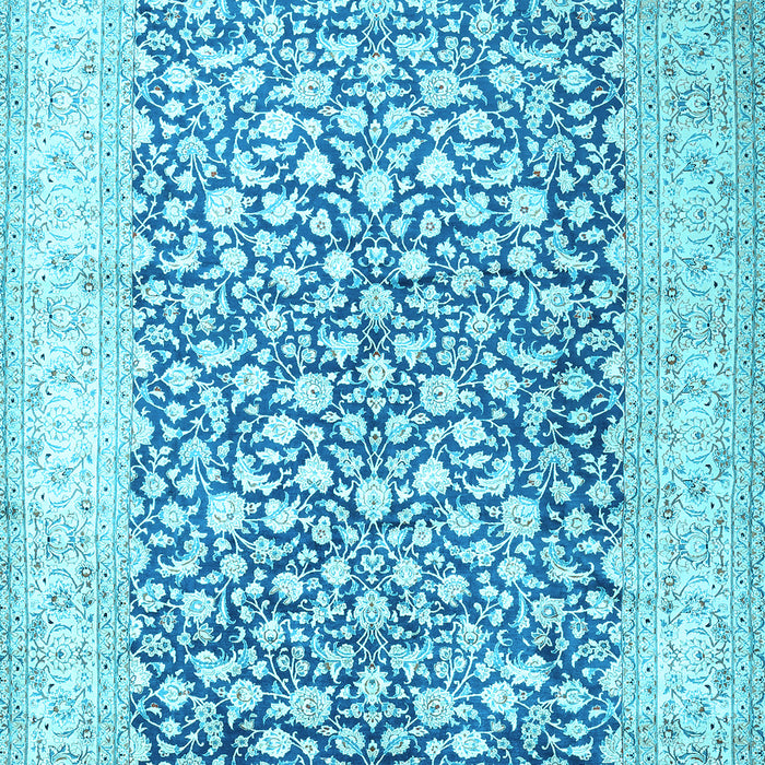Machine Washable Persian Light Blue Traditional Rug, wshtr1263lblu