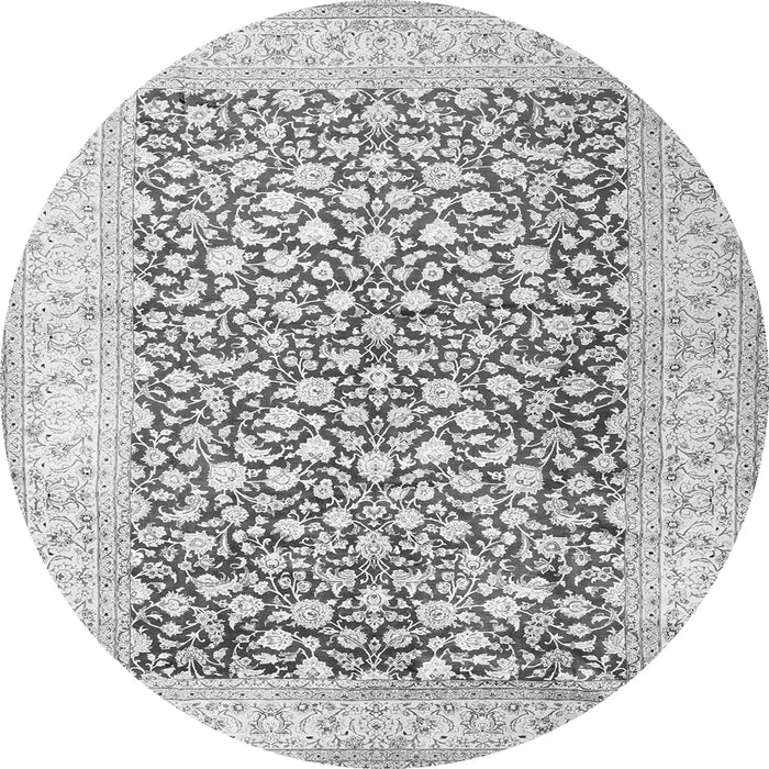 Machine Washable Persian Gray Traditional Rug, wshtr1263gry