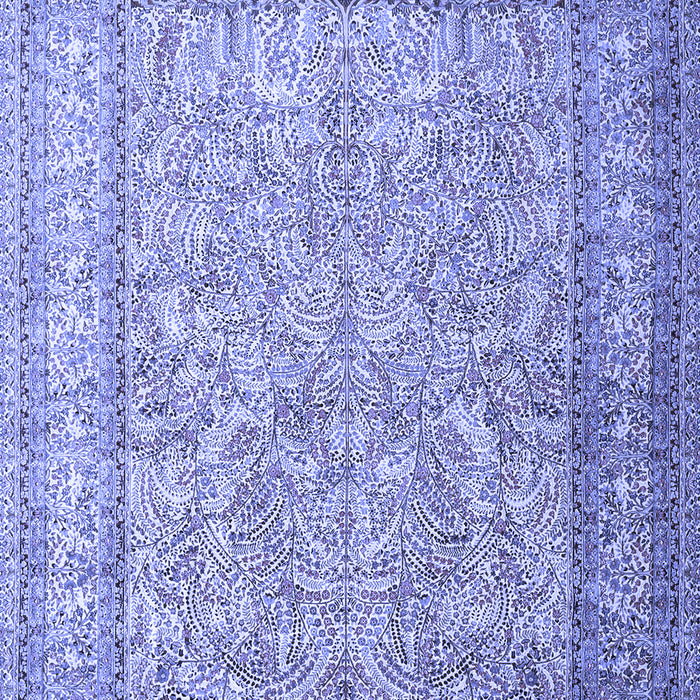 Machine Washable Persian Blue Traditional Rug, wshtr1264blu