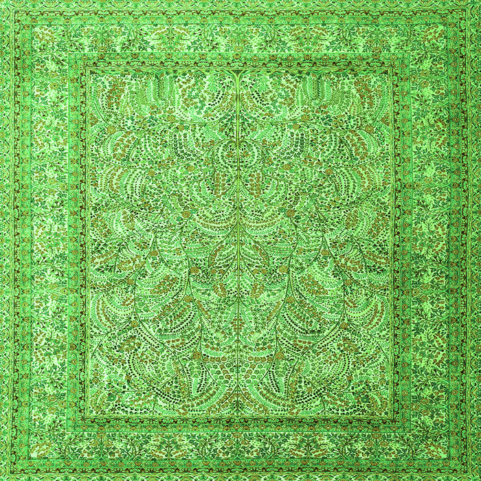 Serging Thickness of Persian Green Traditional Rug, tr1264grn