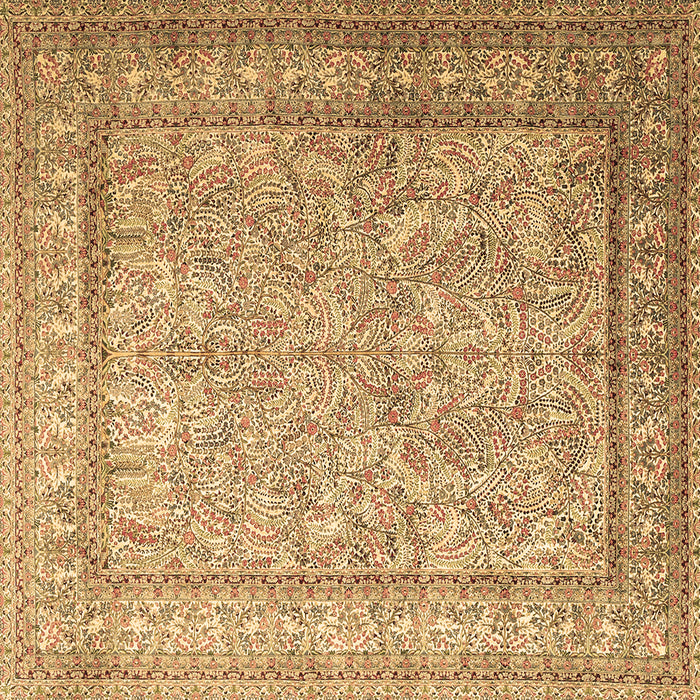 Square Machine Washable Persian Brown Traditional Rug, wshtr1264brn