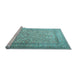 Sideview of Machine Washable Persian Light Blue Traditional Rug, wshtr1264lblu