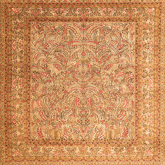 Serging Thickness of Persian Orange Traditional Rug, tr1264org
