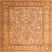 Serging Thickness of Persian Orange Traditional Rug, tr1264org