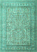 Machine Washable Persian Turquoise Traditional Area Rugs, wshtr1264turq