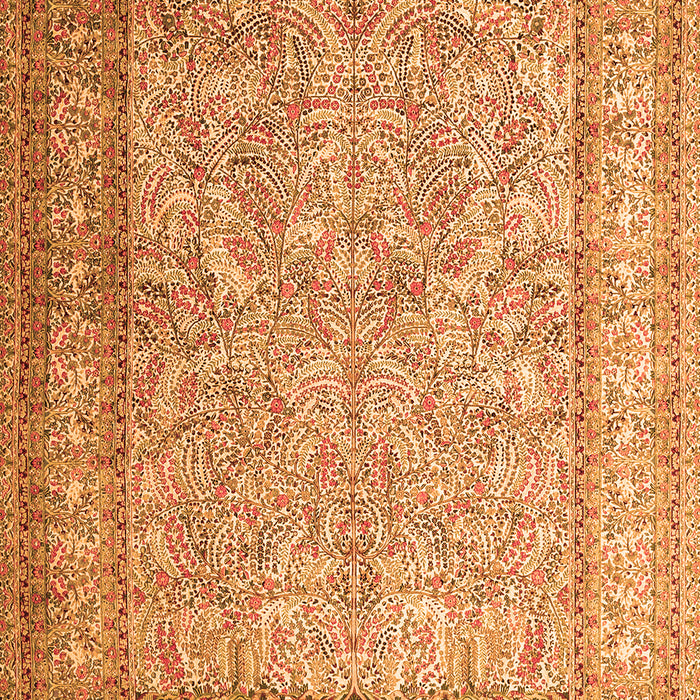 Serging Thickness of Machine Washable Persian Orange Traditional Area Rugs, wshtr1264org