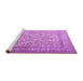 Sideview of Machine Washable Persian Purple Traditional Area Rugs, wshtr1264pur