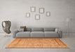 Machine Washable Persian Orange Traditional Area Rugs in a Living Room, wshtr1264org