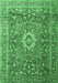 Medallion Emerald Green Traditional Rug, tr1265emgrn