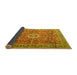 Sideview of Medallion Yellow Traditional Rug, tr1265yw