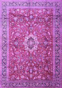 Medallion Purple Traditional Rug, tr1265pur