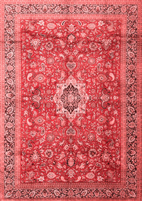 Medallion Red Traditional Rug, tr1265red