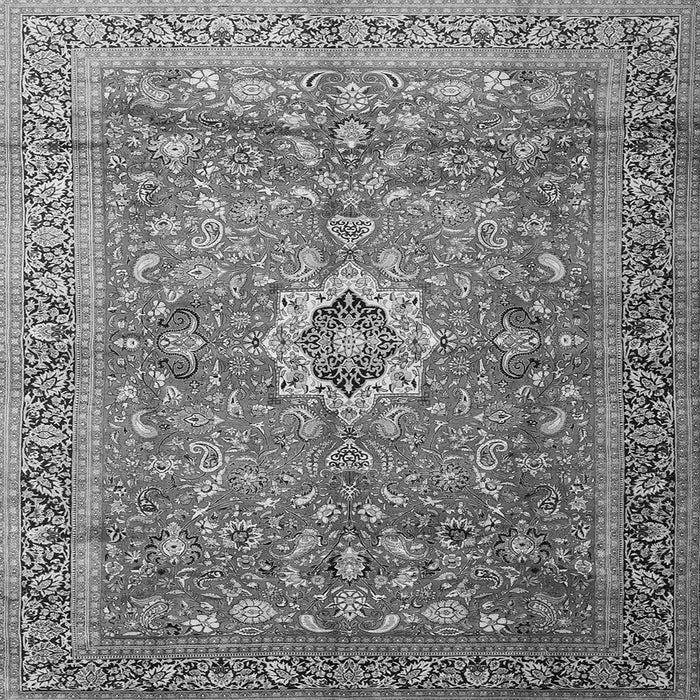 Serging Thickness of Medallion Gray Traditional Rug, tr1265gry