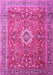 Medallion Pink Traditional Rug, tr1265pnk