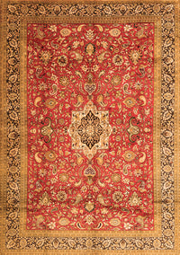 Medallion Orange Traditional Rug, tr1265org