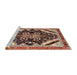 Sideview of Machine Washable Traditional Saffron Red Rug, wshtr1266