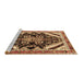 Sideview of Machine Washable Persian Brown Traditional Rug, wshtr1266brn