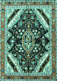 Persian Turquoise Traditional Rug, tr1266turq