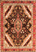 Serging Thickness of Machine Washable Persian Orange Traditional Area Rugs, wshtr1266org