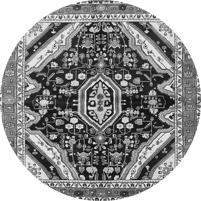 Machine Washable Persian Gray Traditional Rug, wshtr1266gry