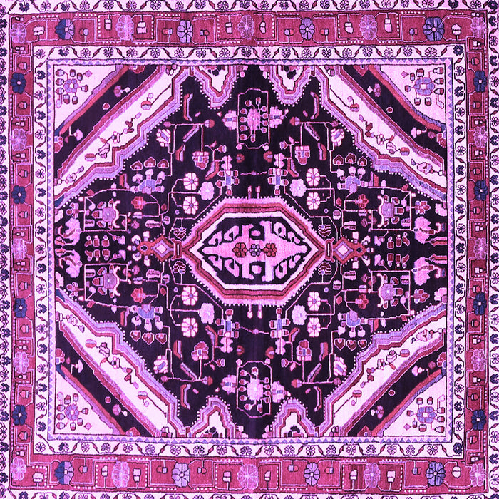Square Persian Purple Traditional Rug, tr1266pur