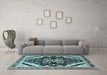 Machine Washable Persian Light Blue Traditional Rug in a Living Room, wshtr1266lblu