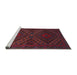 Sideview of Machine Washable Traditional Purple Rug, wshtr1267