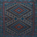 Square Persian Light Blue Traditional Rug, tr1267lblu