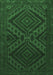 Machine Washable Persian Emerald Green Traditional Area Rugs, wshtr1267emgrn