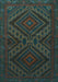 Machine Washable Persian Turquoise Traditional Area Rugs, wshtr1267turq