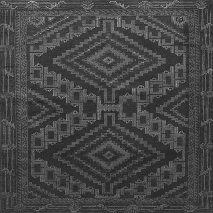 Round Machine Washable Persian Gray Traditional Rug, wshtr1267gry