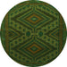 Machine Washable Persian Green Traditional Area Rugs, wshtr1267grn