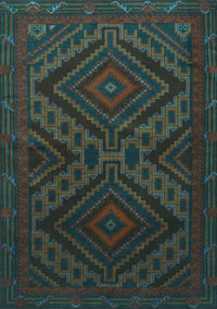 Persian Turquoise Traditional Rug, tr1267turq