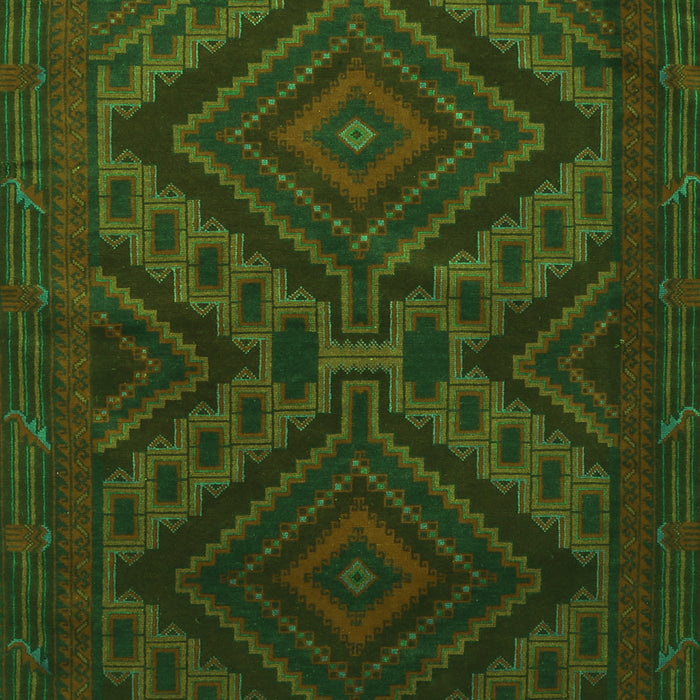 Serging Thickness of Machine Washable Persian Green Traditional Area Rugs, wshtr1267grn