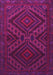 Machine Washable Persian Pink Traditional Rug, wshtr1267pnk