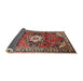 Sideview of Traditional Saffron Red Medallion Rug, tr1268