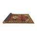 Sideview of Medallion Brown Traditional Rug, tr1268brn