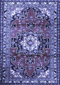 Medallion Blue Traditional Rug, tr1268blu