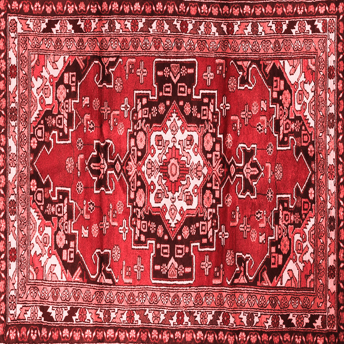 Medallion Red Traditional Rug, tr1268red