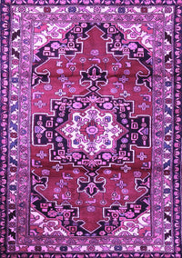 Medallion Purple Traditional Rug, tr1268pur