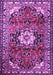 Medallion Purple Traditional Rug, tr1268pur