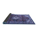 Sideview of Medallion Blue Traditional Rug, tr1268blu