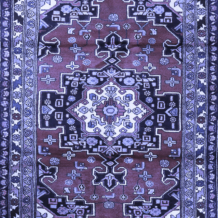 Medallion Blue Traditional Rug, tr1268blu