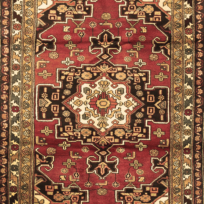 Medallion Brown Traditional Rug, tr1268brn