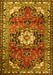 Medallion Yellow Traditional Rug, tr1268yw