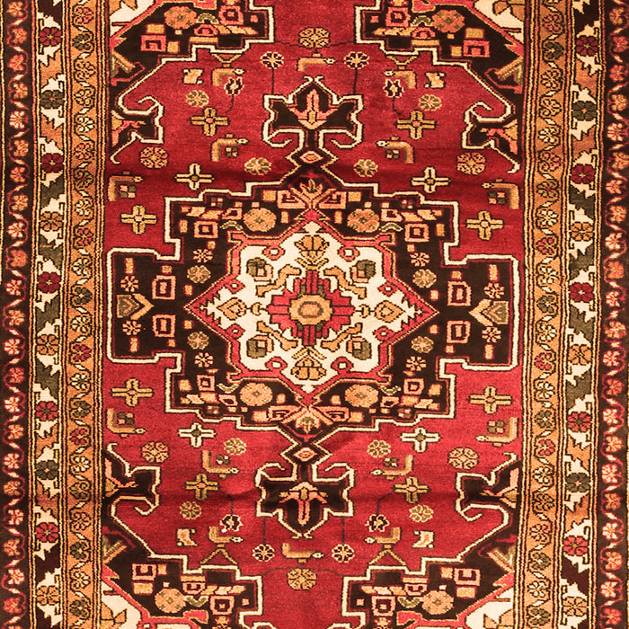 Medallion Orange Traditional Rug, tr1268org