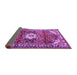 Sideview of Medallion Purple Traditional Rug, tr1268pur