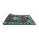 Sideview of Medallion Light Blue Traditional Rug, tr1268lblu